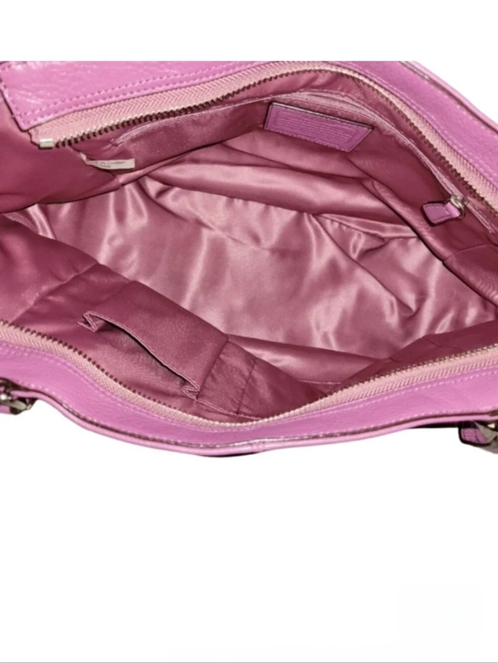 Genuine Coach Park Leather Carrie Tote Bag in Rose with Silver Hardware NWT